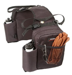 TOUGH-1-BLACK-Trail-Deluxe-Heavy-Duty-Saddle-BAG-INSULATED-Horse-Tack-NEW