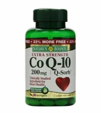 LOT OF 2 Nature's Bounty Co Q-10 200mg 80 Ct Each Exp 05/2027+