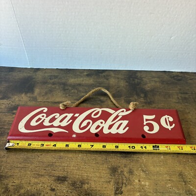 Vintage Wooden Hangable Coca Cola Coat Rack - No Knobs