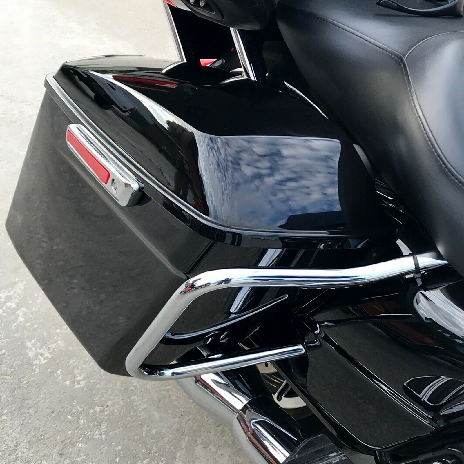 Saddlebag Bracket Guard Crash Bars For Harley Touring Street Road Glide FLHX 14+ eBay