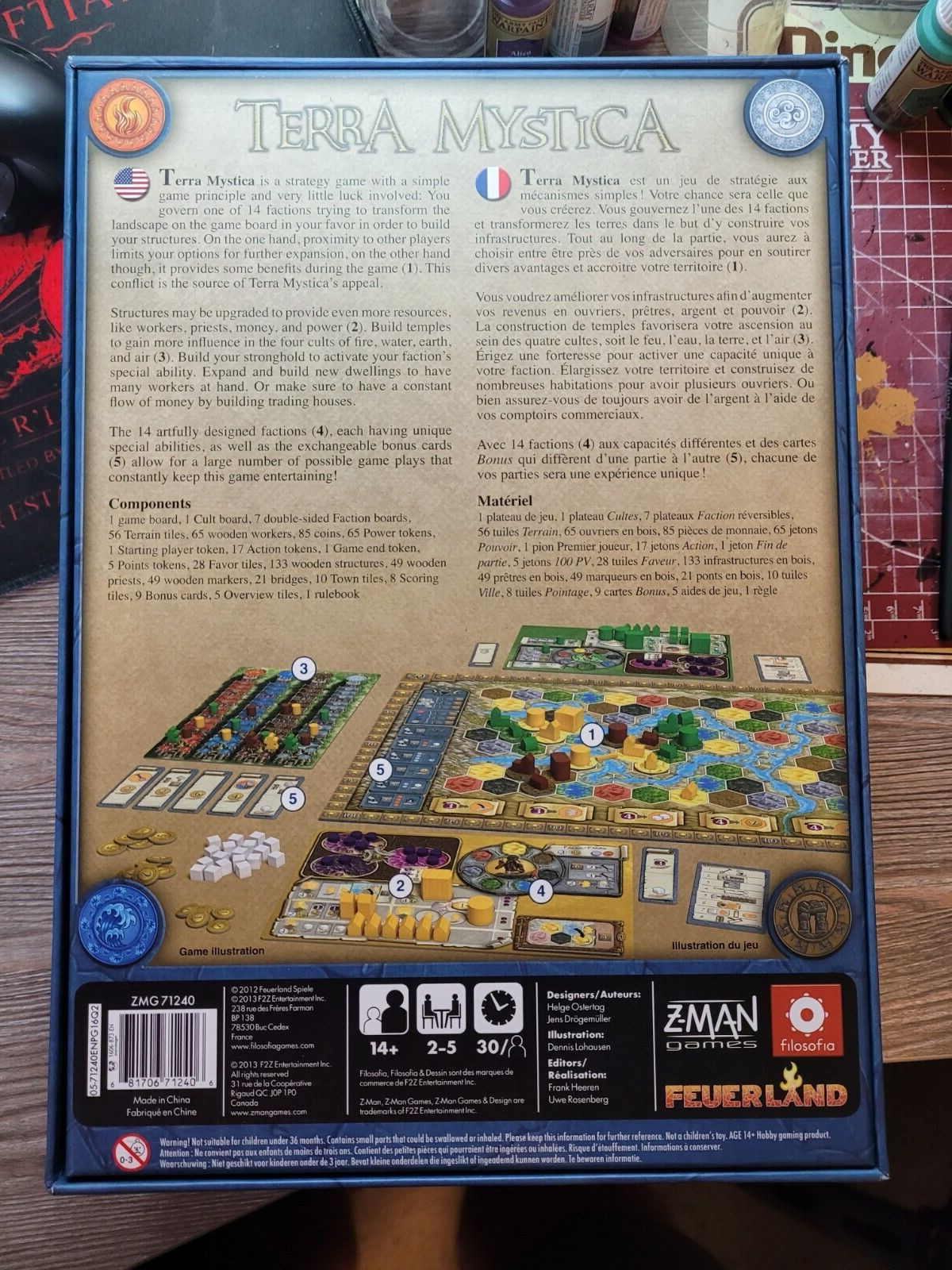 Terra Mystica Board Game English Z-Man, opened, never played, unpunched