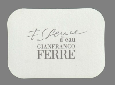 Advertising card - Essence d'Eau by Gianfranco Ferré double sided