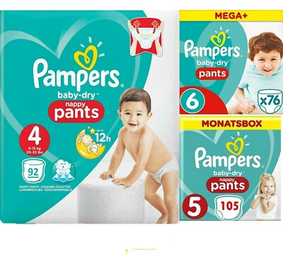 Pampers Baby Dry Nappy Pantalon Couche Culotte Monatsbox Taille Gr 4 5 6 Ebay