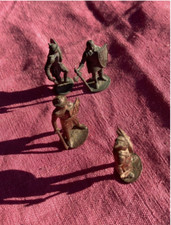 RARE VINTAGE LOT METAL SOLDIERS : N. 4 in Total - 1970's ITALY - Good Deal  