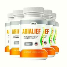 5-Pack Arialief Sciatic Relief Capsules Aria Lief Capsules - 300 Capsules