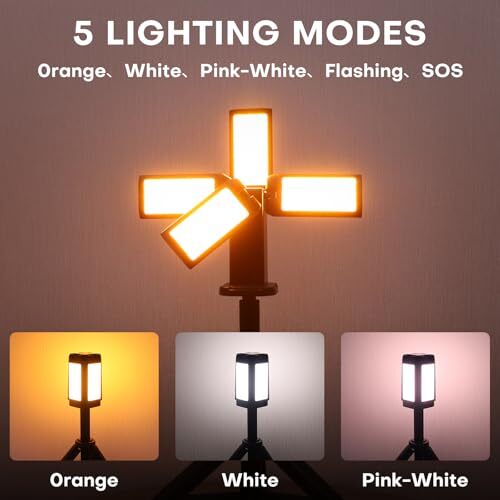 Portable Camping Lights 14000mAh,Led Rechargeable Worklights with - Picture 3 of 7