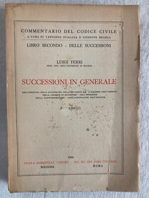 Zweites Buch Nachlässe allgemein Luigi Ferri