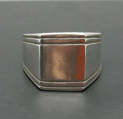 Sterling Silber klassischer Herren Ring gepunzt massiv 925 stilvoll Handarbeit Kaiserin