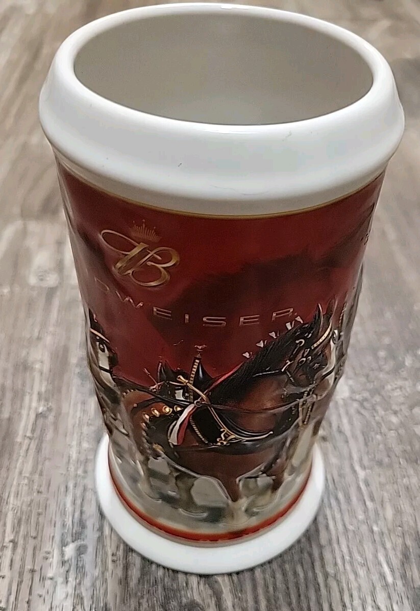 Budweiser 25Th Anniversary Mug Holiday Stein Handcrafted #CS608