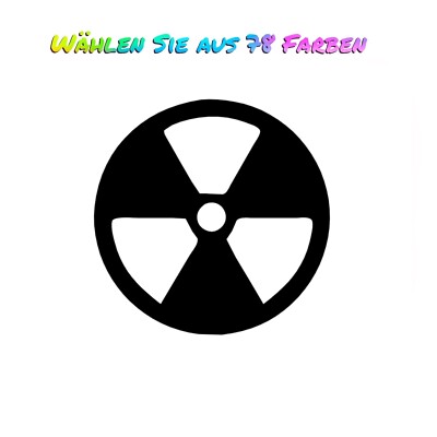 2x Aufkleber Atom Größe bis 11cm Sticker Tuning Auto Decal Danger warning m2