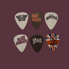 Rock band SINGLE SIDED PICTURE GUITAR PICKS Set of 6