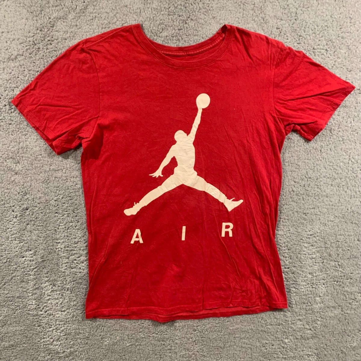 Nike Air Jordan Red Short Sleeve T Shirt Mens Small