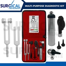 Tactical Black Set of Multi Purpose Diagnostic kit Neurological, EMT & Eye Exams