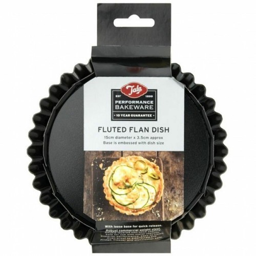 TALA 15cm 6" Fluted Flan/Tart/Cake/Quiche Tin. Loose Base Canapes/Pies