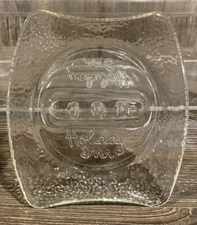 Vintage Holiday Inn Textured Clear Glass Ashtray Collectible Excellent Condition