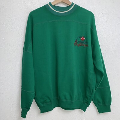 Vintage Compagnie Bugle Boy Co. BBC Sweatshirt Green Hoodie Pocket Sz Medium