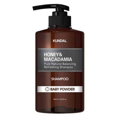 KUNDAL HONEY & MACADAMIA NATURE SHAMPOO Baby Powder 500ml Pure Balancing Kbeauty
