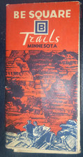 1930 Minnesota road trails map Be Squareoil gas Barnsdall