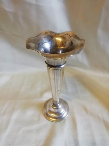GOOD VINTAGE SILVER PLATED POSY HOLDER VASE, POSEY VASE - Picture 3 of 16
