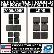 Feet for PlayStation PS3 Slim Screw Hole Cover Replacement 2000/3000/4000 Rubber