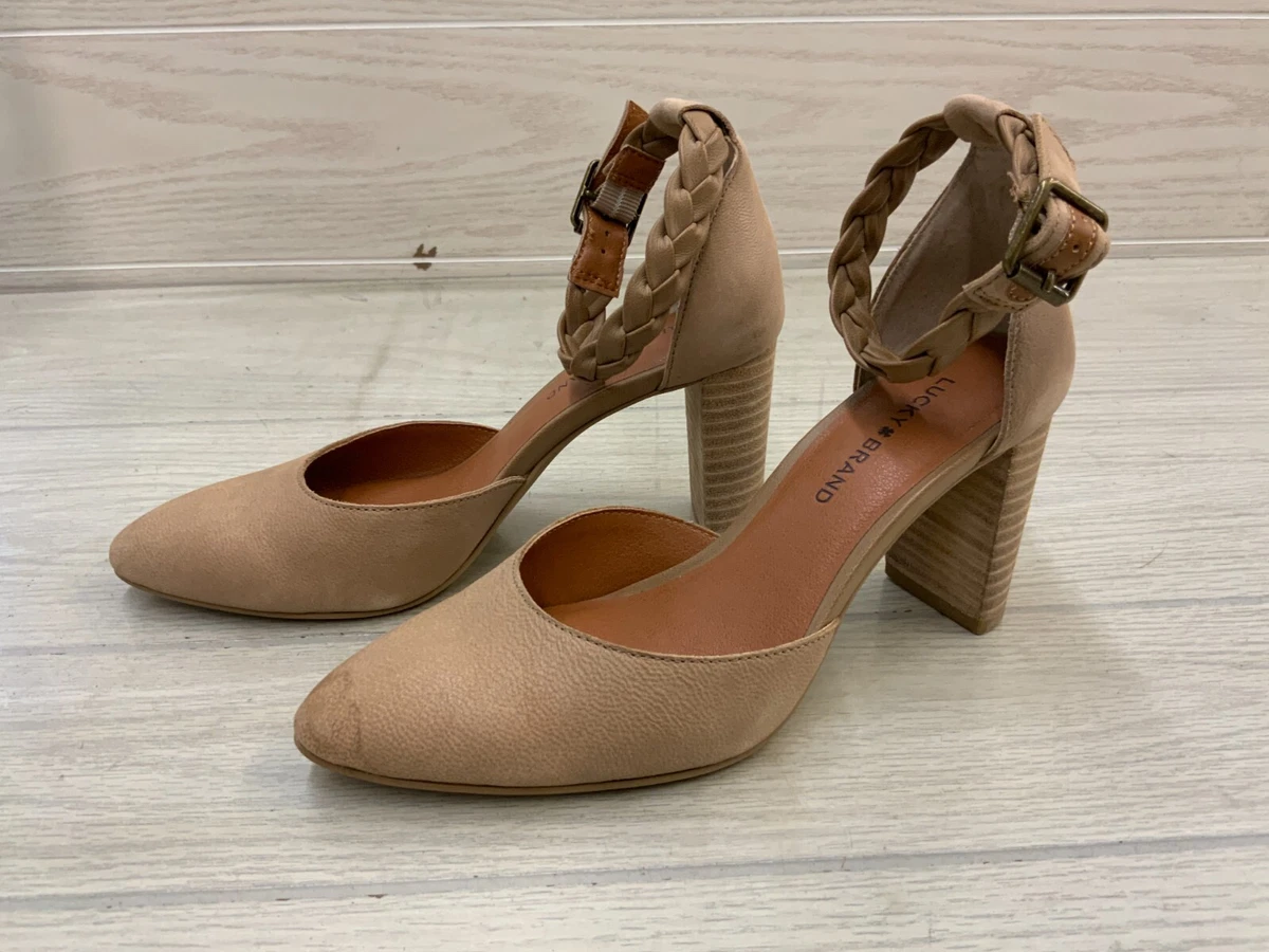 Brown ankle 2025 strap pumps