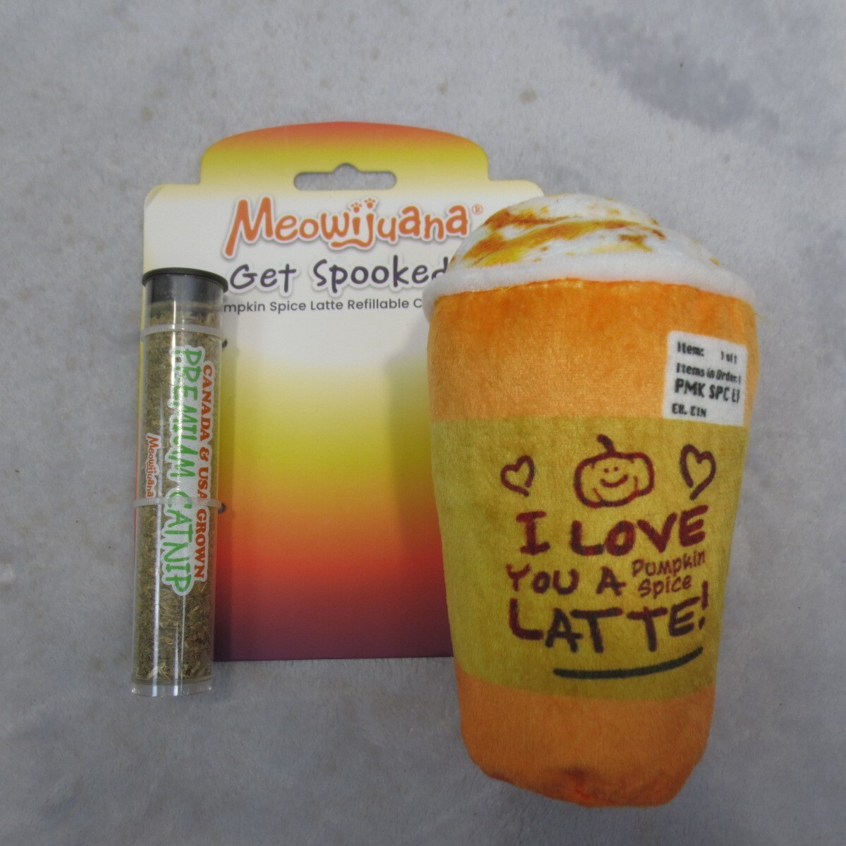 Meowijuana Get Spooked Halloween Pumpkin Spice Love You Latte Refillable Catnip