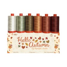 Aurifil Designer Collections 6 LARGE SPOOLS 100 COTTON 50WT Hello Autumn