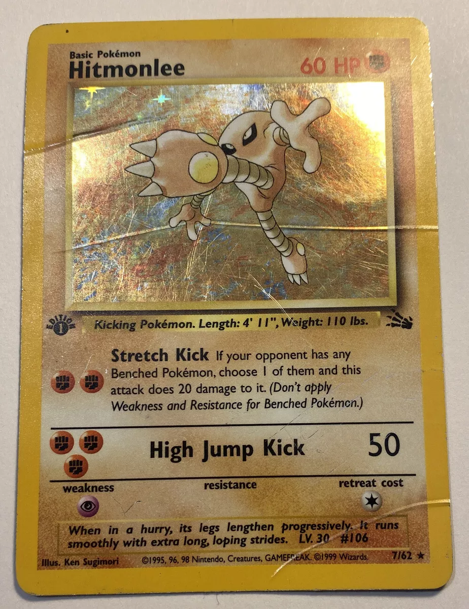 Pokémon Card, Hitmonlee, 1st Edition