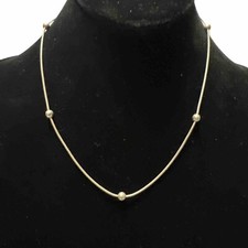 Silpada Sterling Silver Station Five 925 3mm Beads Adjustable Necklace 16-17