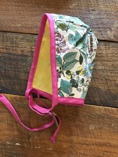 Baby Sun Bonnet. Lovingly Crafted And Designed Floral Cotton