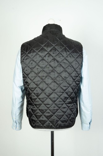 -Belstaff Gilet Trapuntato Nero Gilet Fodera Taglia M - Foto 6 di 12