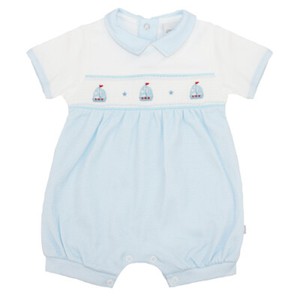 6 Months Spanish Style Romper Baby Boys Smocked Sail Boat NEWBORN 6 Months Spanish Style Romper Baby Boys Smocked Sail Boat NEWBORN