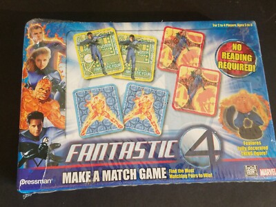 Fantastic Four 4 2005 Make A Match Memory Game No Reading Required Marvel