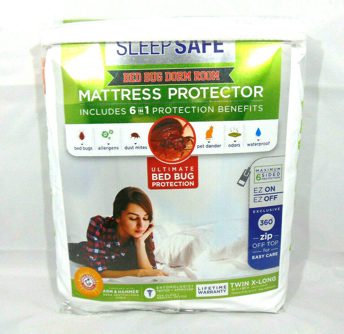 SLEEP SAFE Mattress Protector Twin Xlong 39x80" White NIP eBay