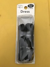 27" 69cm Coachman Dress Shoelaces Black 3 Pair Pack, NIP, DT142-27