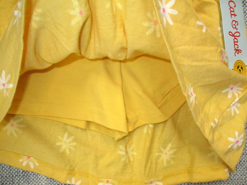 Cat & Jack Skort Scooter Girls Size 4T Mustard Tie Waist NEW - Picture 2 of 2