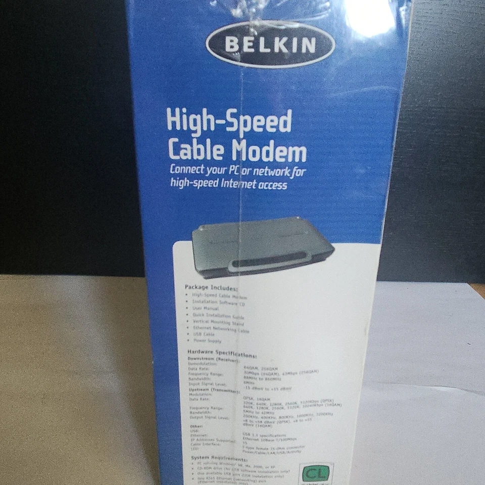 Belkin High Speed Cable Modem F5D5530-W - Rare, New Old Stock Sealed - Free Ship - Image 3 of 4