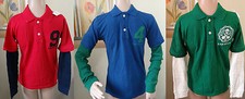 GAP KIDS red/green/blue Layer Look Long thermal Sleeve polo shirt/top,S,M,L,XL