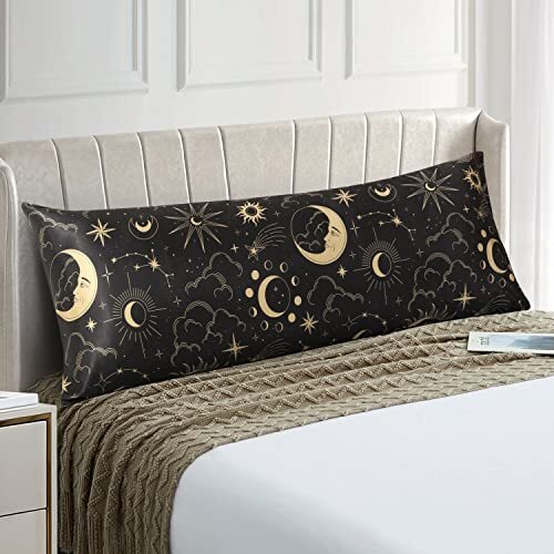 Satin Pillowcase for Hair and Skin - Black Printed Body(20