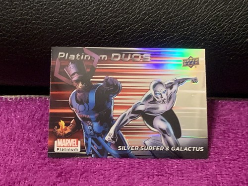 2023 UD MARVEL PLATINUM SILVER SURFER & GALACTUS #PD6 PLATINUM DUOS RAINBOW