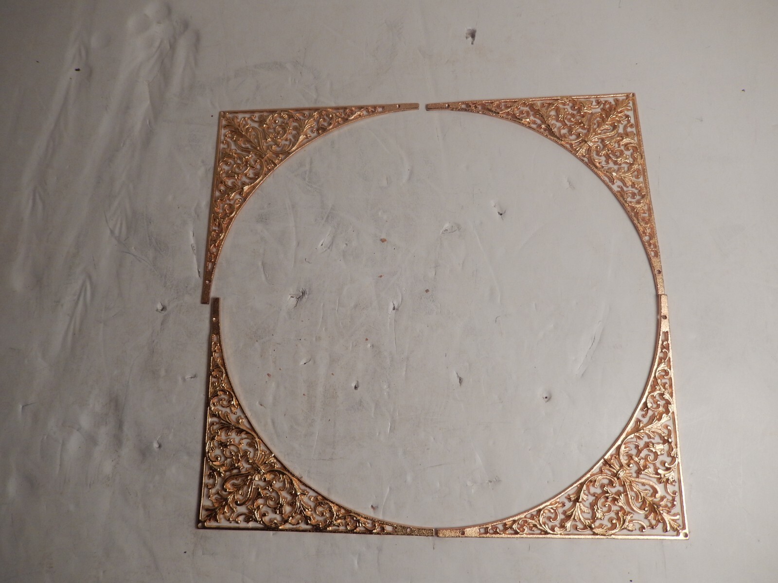 Beautiful Heavy New Brass Clock Spandrel Herschede 4 3/8" Set of 4