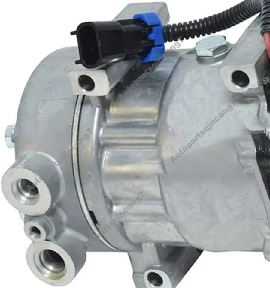 Compresor de aire acondicionado 4384 F69-6003-141 para camión Kenworth T800 Peterbilt 367 SD7H15 Foto 2 de 4