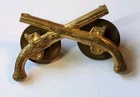 WW2 US Army  Officer's Military Police MP Branch Collar Insignia Smooth Clutch