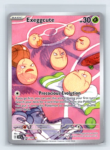 Exeggcute 2024 Pokémon TCG Sv08: Surging Sparks Illustration Rare EN 192/191