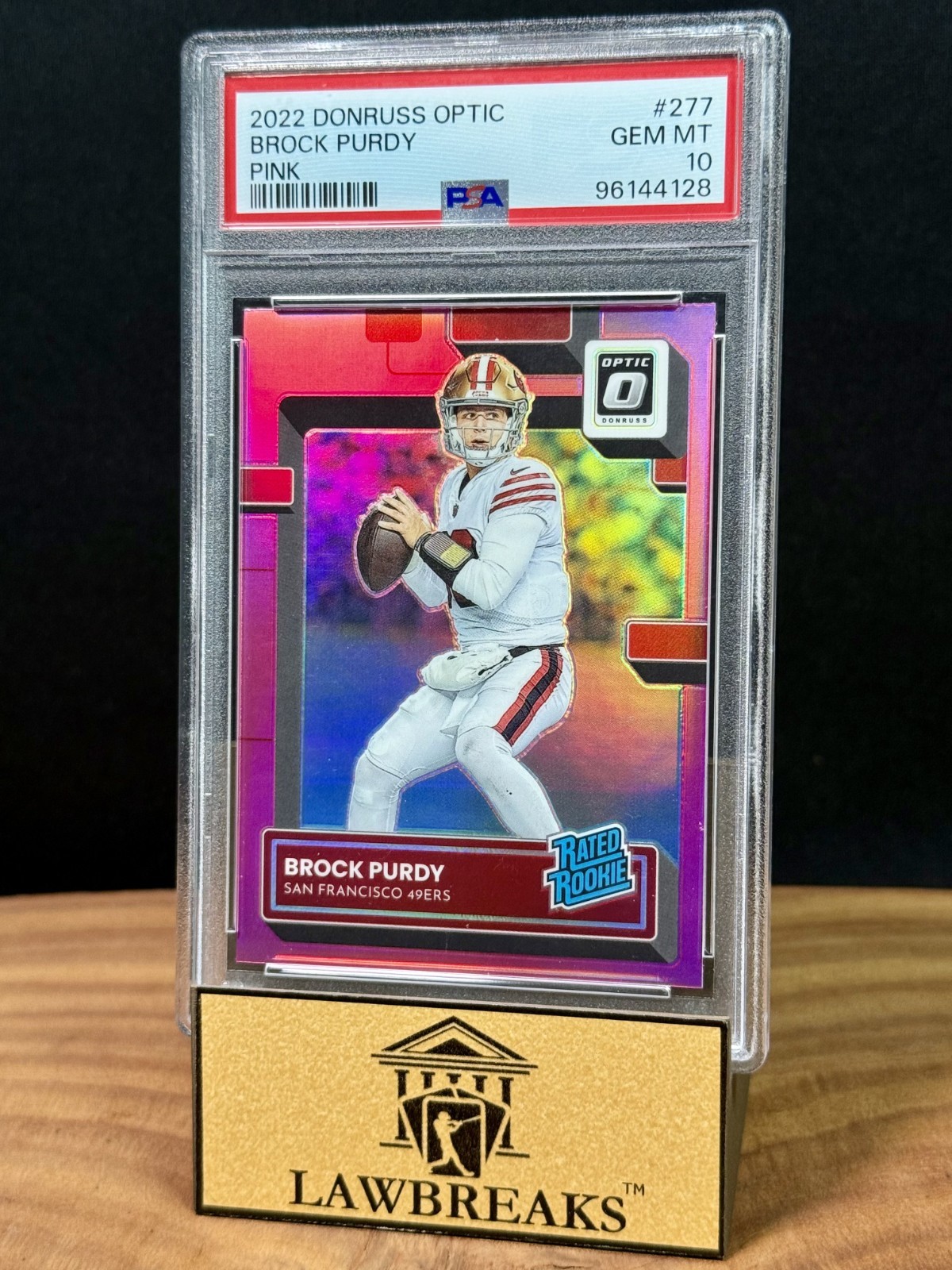 2022 Donruss Optic Brock Purdy Pink Prizm RC PSA GEM MT 10 Rookie #277