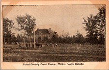 Postcard Hand County Court House in Miller, South Dakota - used in 190?