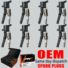 OEM 8X Ignition Coil & Iridium Spark Plug For Ford F-150 4.6 5.4L V8 SP479 DG508