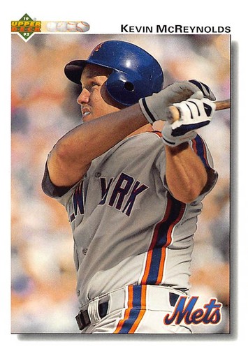 Tarjeta de béisbol Kevin McReynolds 1992 Upper Deck 362 New York Mets - Imagen 1 de 2