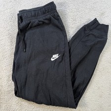Nike Sweatpants Mens Small Black Sportswear Club Fleece Drawstring Gym Joggers