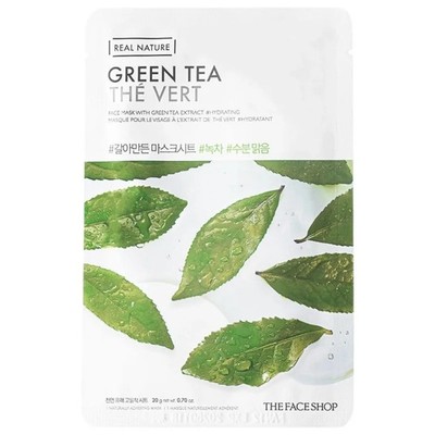 The Face Shop Real Nature, Tuchmaske mit grünem Tee - 20 g